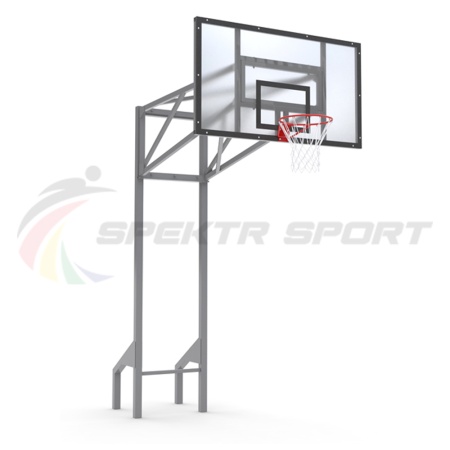 Купить Стойка баскетбольная уличная усиленная со щитом из оргстекла, кольцом и сеткой SP D 413 в Юрьевеце 