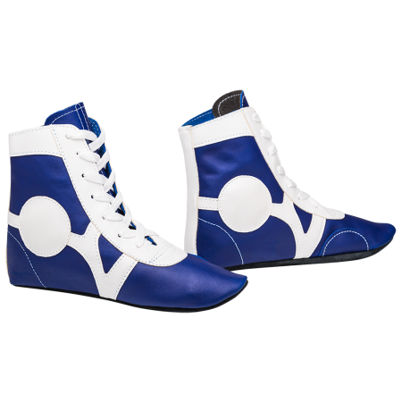 Купить Обувь для самбо SM-0102, кожа, синий Rusco в Юрьевеце 